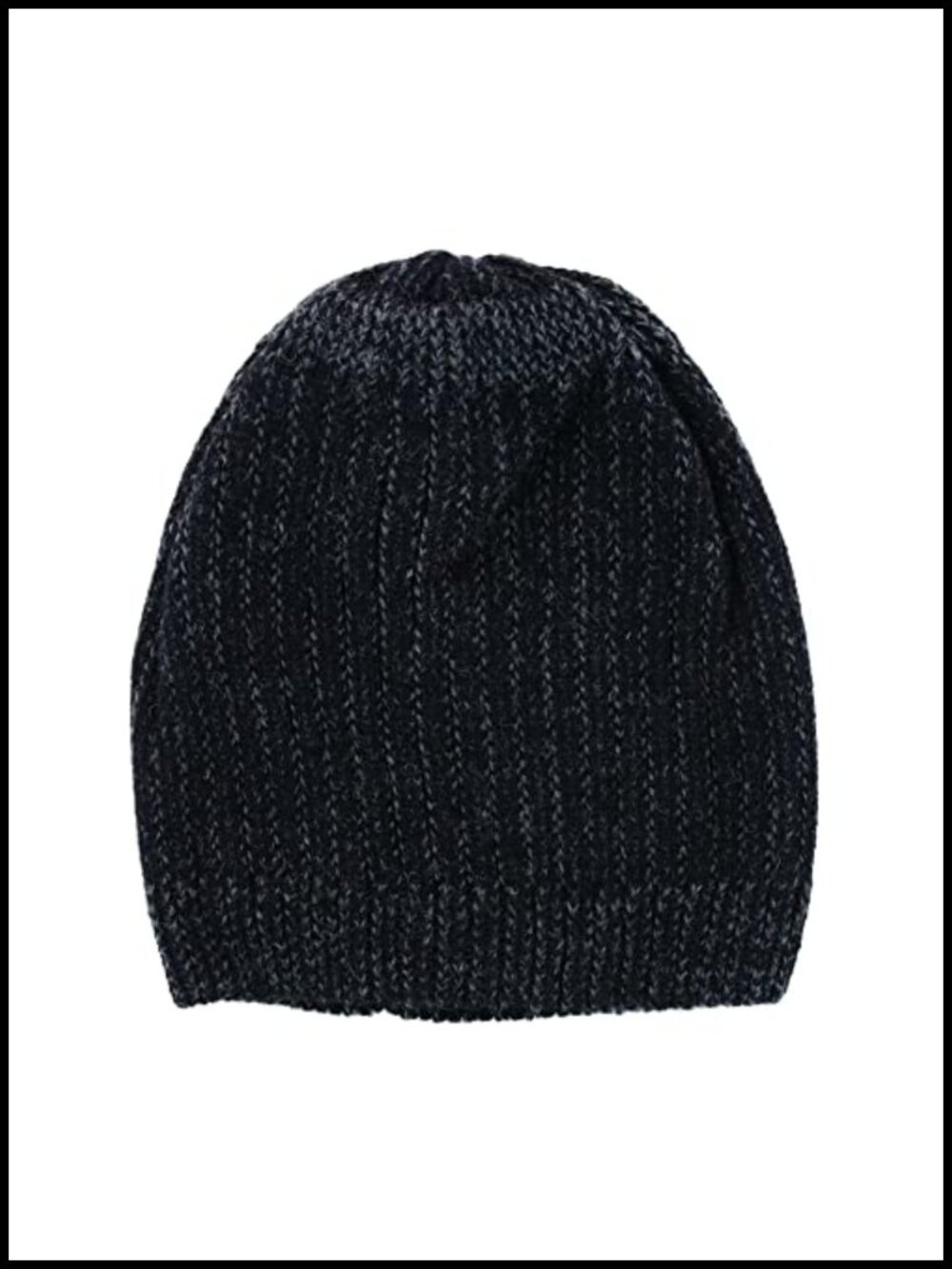 Men's Ribbed Knit Mixed Wool Beanie - One Size Winter Hat